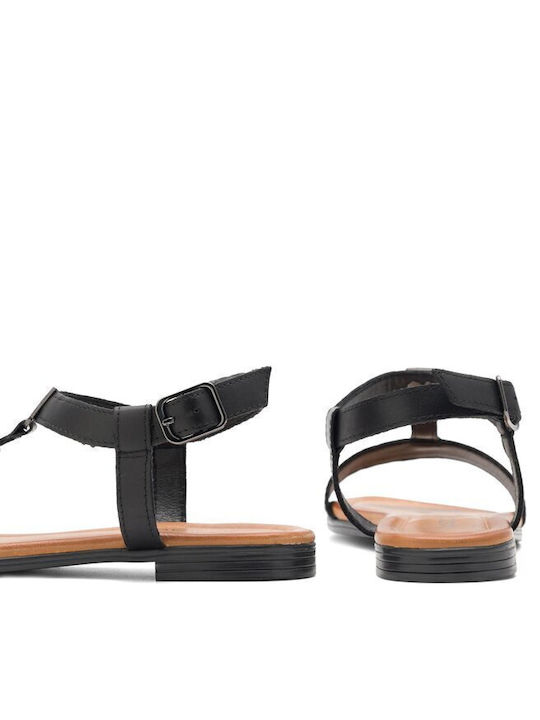 Flache Sandalen für Damen in Schwarz Farbe