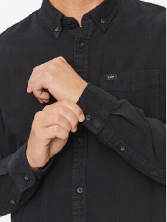 Lee Long-sleeved Denim Shirt Black