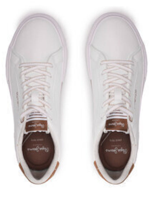 Pepe Jeans Kenton Γυναικεία Sneakers Λευκά