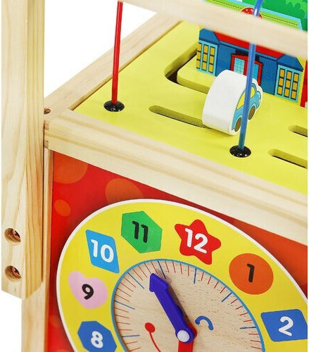 Kruzzel Labirint Cub de Activități din Lemn cu muzică pentru 12++ Luni