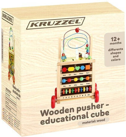 Kruzzel Labirint Cub de Activități din Lemn cu muzică pentru 12++ Luni