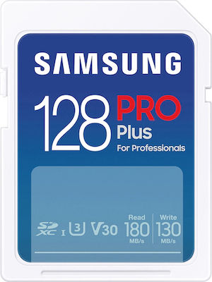 Samsung PRO Plus SDXC 128GB Klasse 10 U3 V30 UHS-I mit USB-Lesegerät