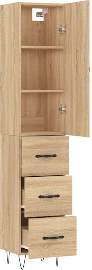Office Cabinet Wooden Sonoma Oak 34.5x34x180cm