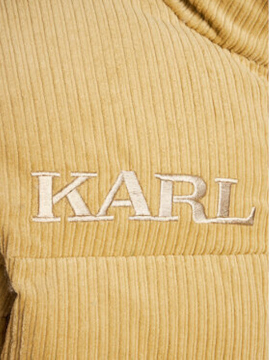 Retro Winter Jacke Puffer Beige.