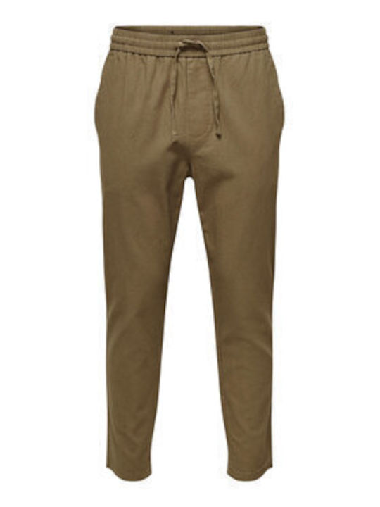 Only & Sons Pantaloni pentru bărbați cu Croială Tapered coffee