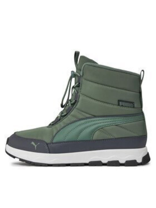 Puma Evolve Boot Kids Snow Boots Green