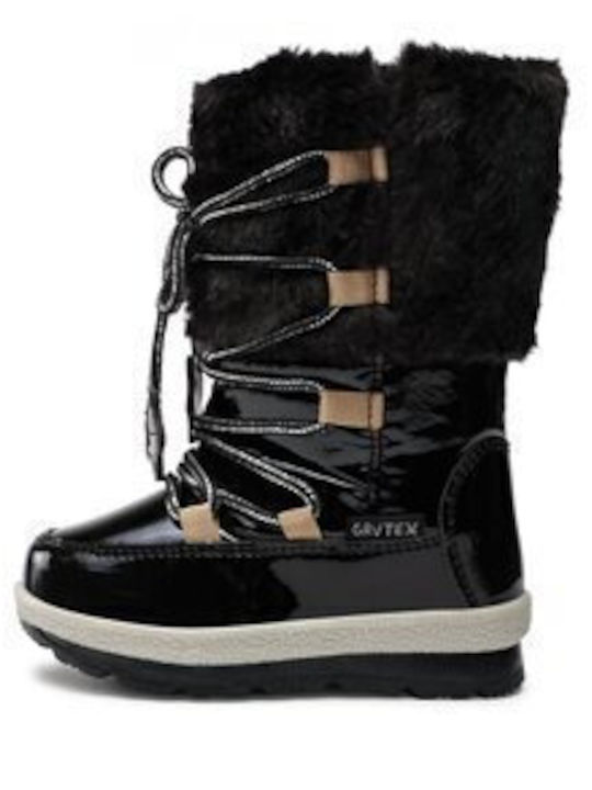 Kinder-Schneestiefel mit Reißverschluss Schwarze
