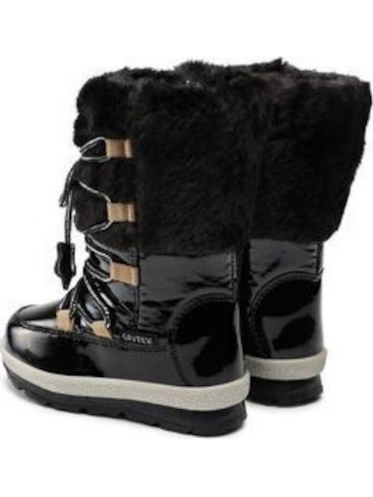 Kinder-Schneestiefel mit Reißverschluss Schwarze