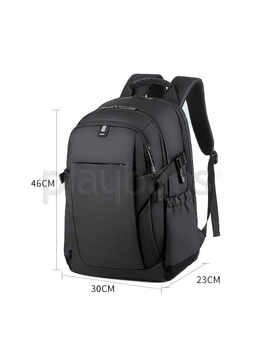 Playbags Collection Τσάντα Πλάτης 15.6" Μαύρη