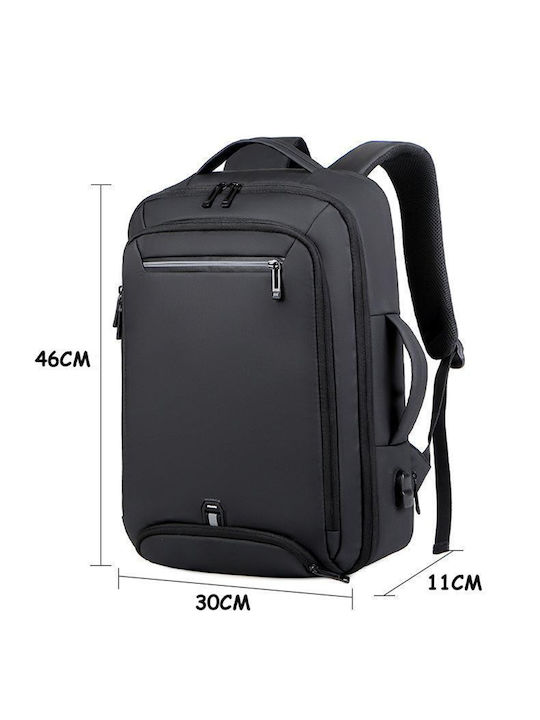 Playbags Collection Waterproof Backpack Laptop Bag 15.6" with USB Port in Black Color