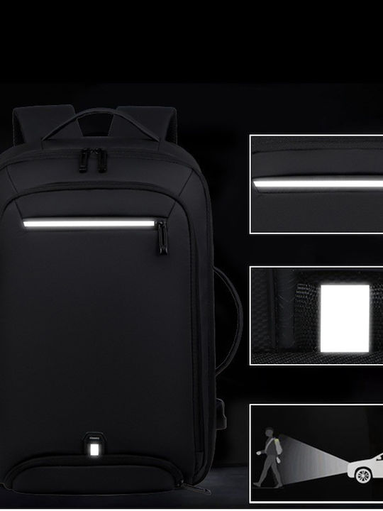 Playbags Collection Waterproof Backpack Laptop Bag 15.6" with USB Port in Black Color