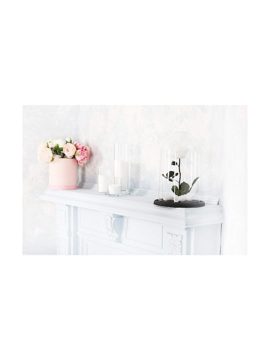 Trandafir Etern White 22cm în Yala cu LED