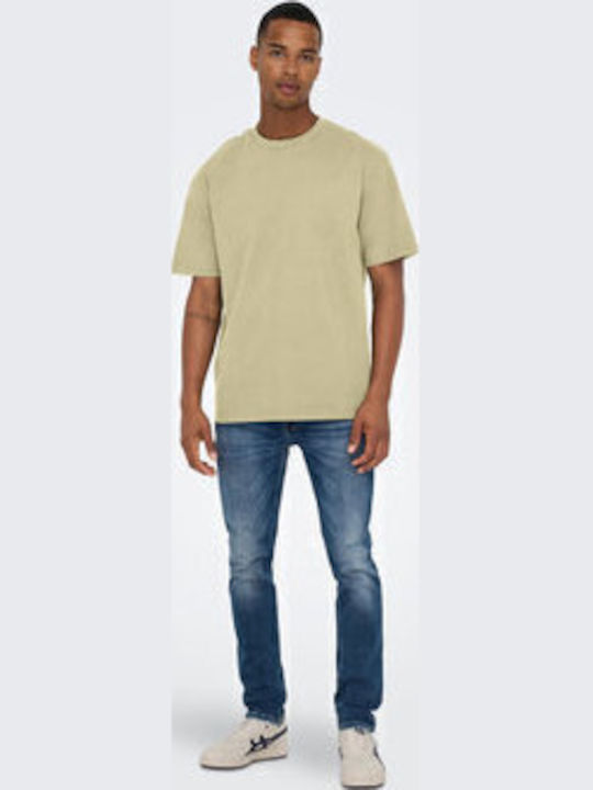 Polo Bluza Tricou Cu Mânecă Scurtă Bej