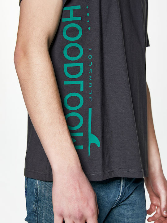 HoodLoom Ανδρικό T-shirt Κοντομάνικο Γκρι