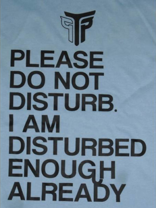 Takeposition Disturb Enough T-shirt Bărbătesc cu Mânecă Scurtă Albastru