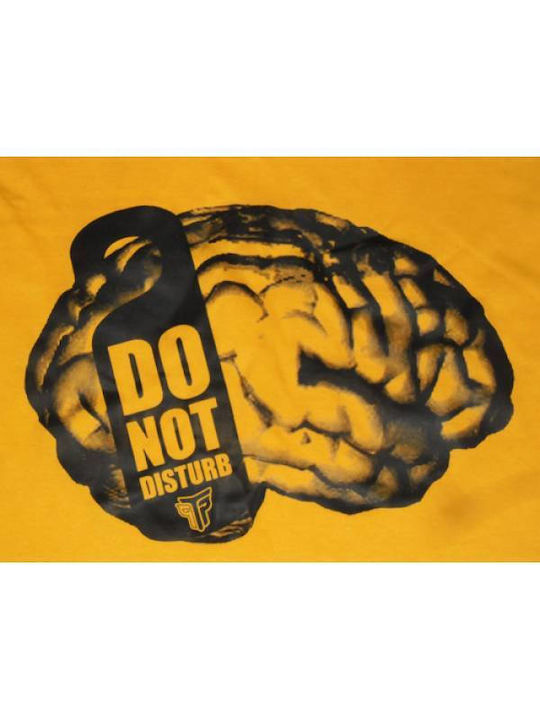 Takeposition Do Not Disturb T-shirt Bărbătesc cu Mânecă Scurtă Alb