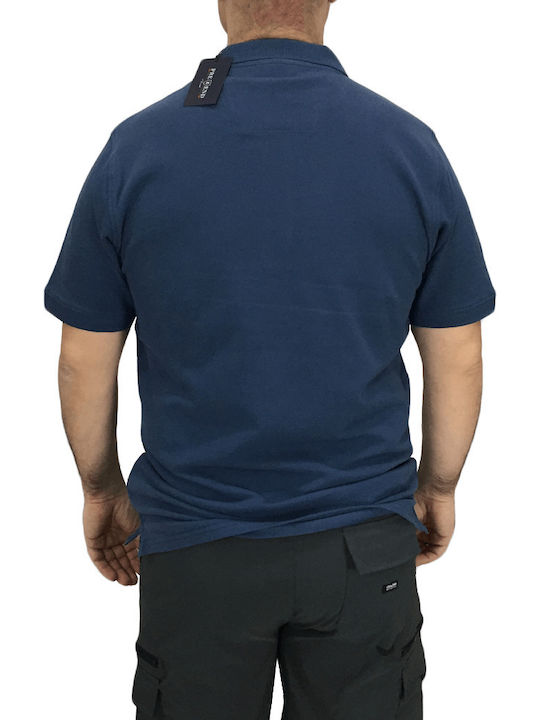 Pre End Men's Short Sleeve Blouse Polo Navy Blue