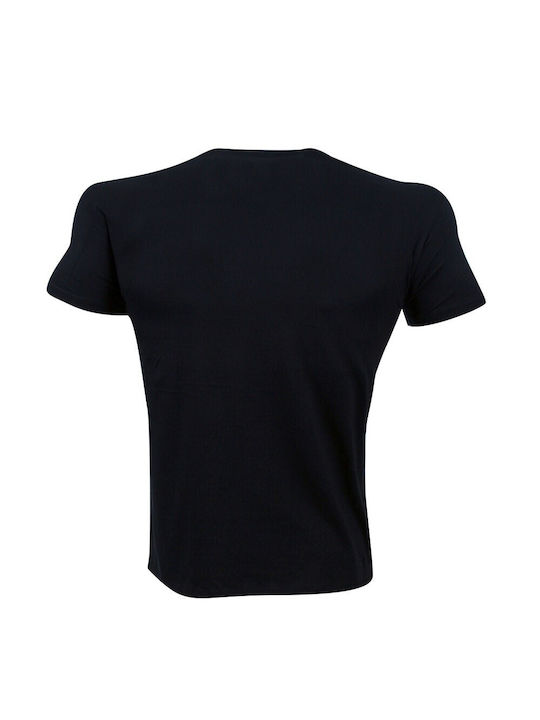 H&S Herren Sport T-Shirt Kurzarm Schwarz