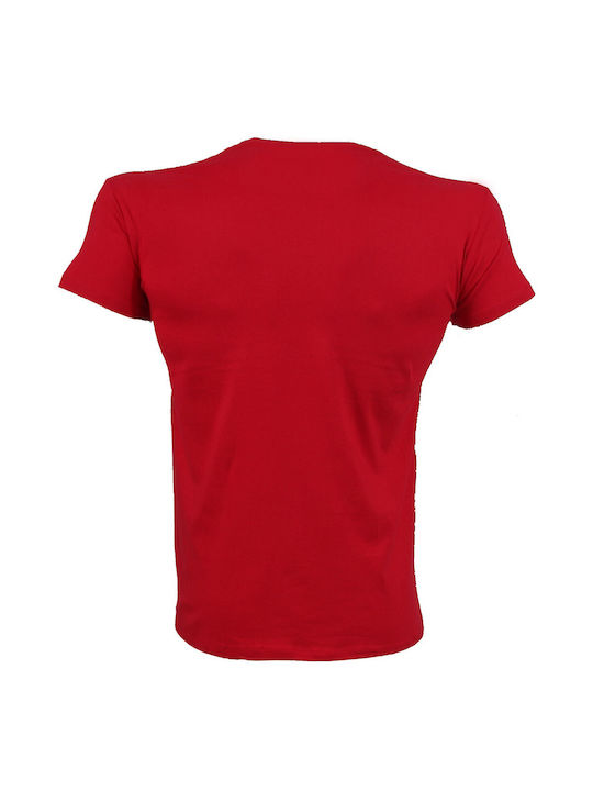 H&S Men's Athletic T-shirt Short Sleeve Red