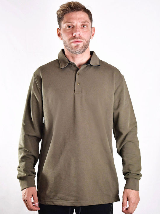 Beltipo Men's Blouse Polo Khaki