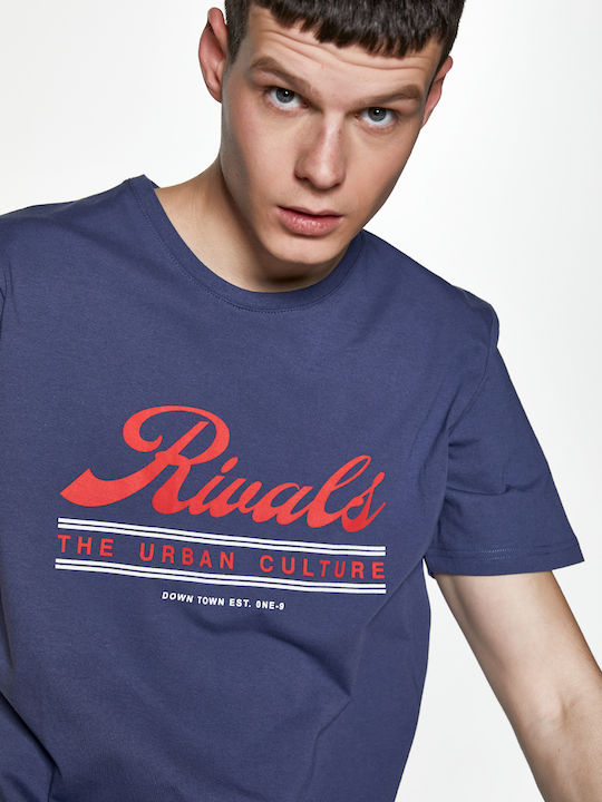 Rivals Herren T-Shirt Kurzarm Blau