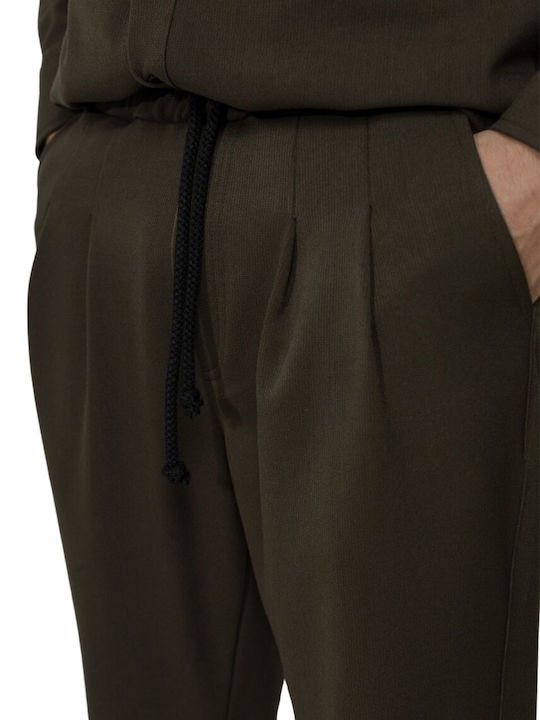 Twin Black Men's Trousers in Loose Fit Khaki