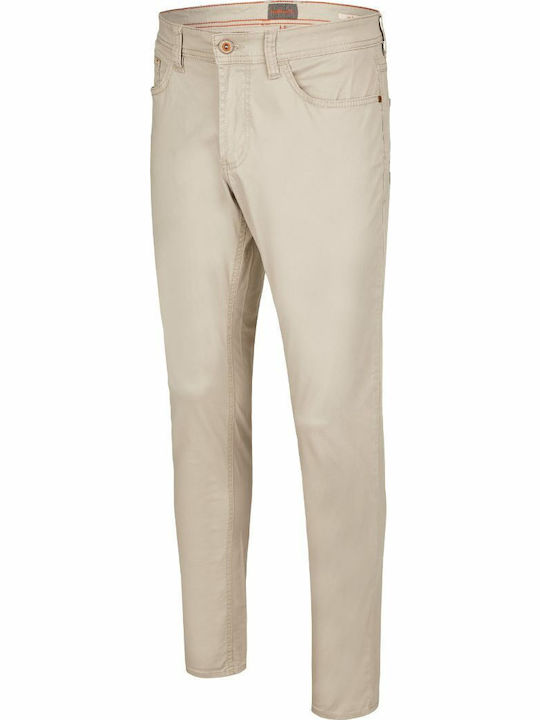 Trousers Chino Elastic in Slim Fit Beige