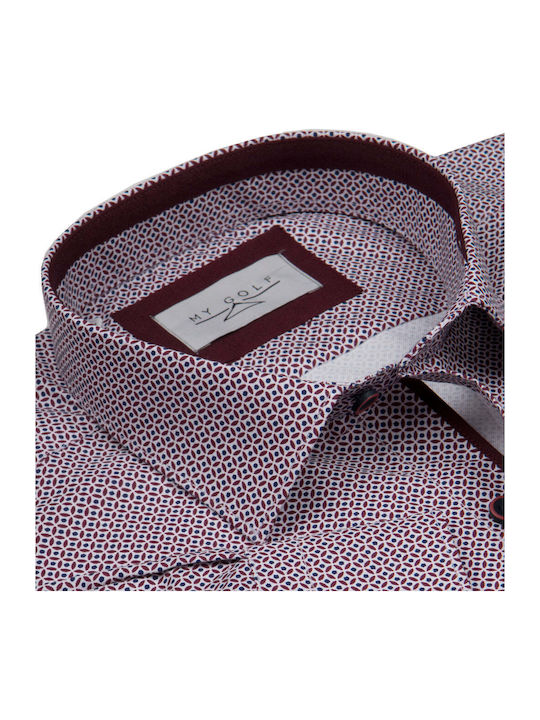Μακρυμάνικo Βαμβακερό Πουκάμισο σε Κανονική Γραμμή Πολύχρωμο