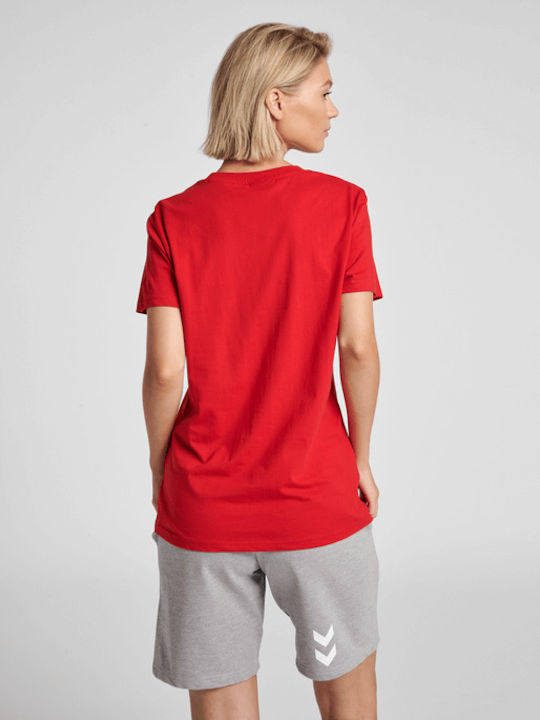 Hummel Stylish Fitted Women's Athletic T-shirt Red