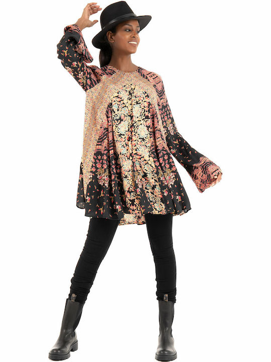 Free People Tunic Long Sleeve Black