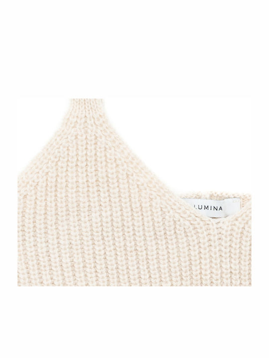 Γυναικείο Crop Top με Τιράντες Μπεζ