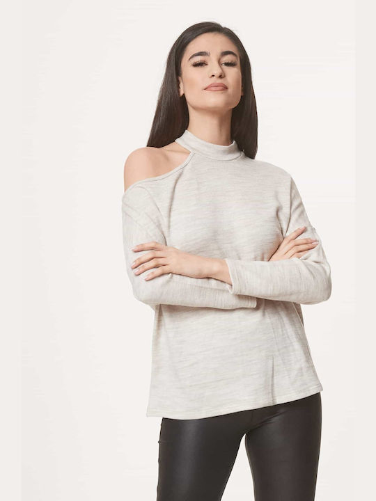 Boutique Women's Blouse Long Sleeve Beige