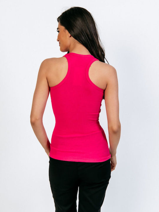 Women's Summer Blouse Sleeveless Fuchsia