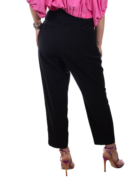 Avant Garde Women's Fabric Trousers Black