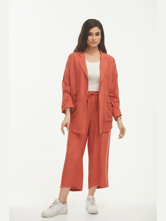 Lipsy London Damen Orange Set mit Hose