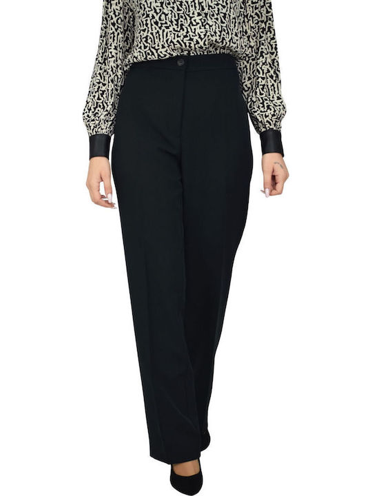 Damen Stoff Hose Schwarz