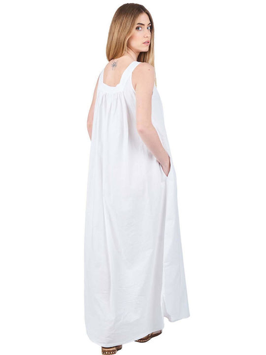 Crossley Willer Sommer Maxi Kleid Weiß