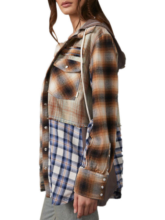 Free People Ridge Plaid Дамски ризи