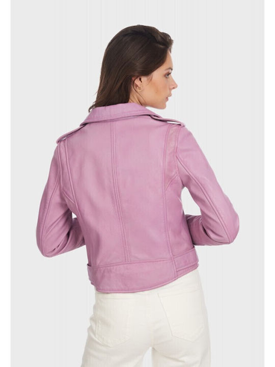 Women's Radio Damen Bikerjacke Flieder
