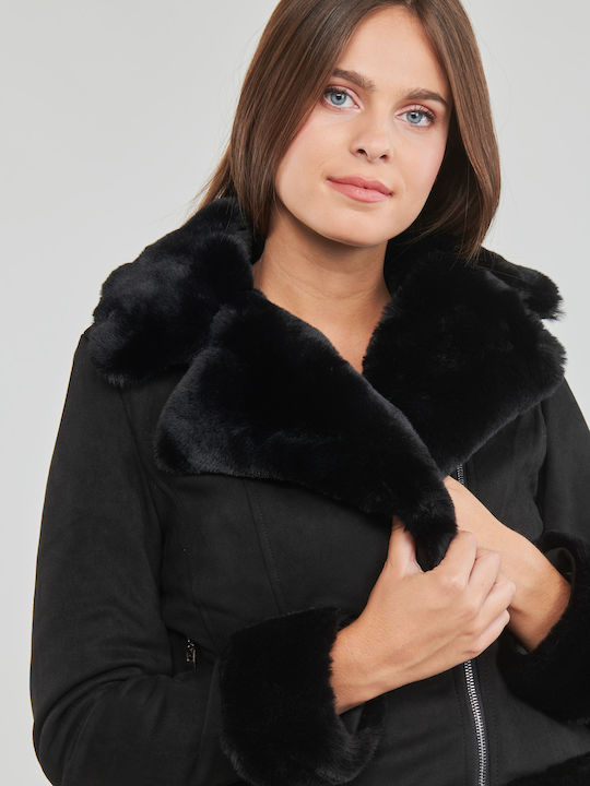Liliette Short Women's Puffer Jacket for Winter Black