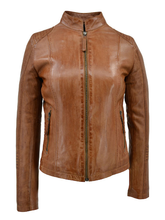 Damen Bikerjacke Coffee.