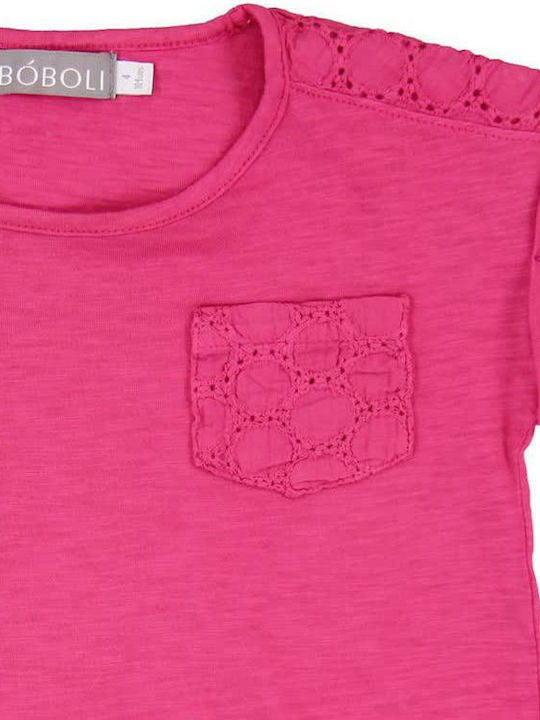 Boboli Kids Blouse Short Sleeve Fuchsia Combined