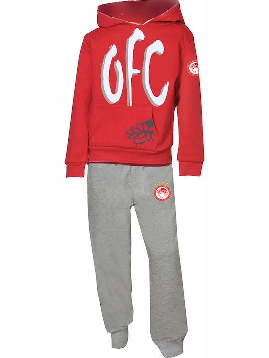 Kids Sweatpants Set red-grey 2pcs