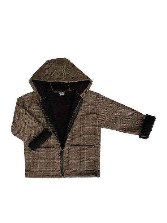Kinderstrickjacke mit Kapuze Braun Kids Fashion