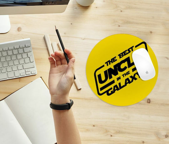 Koupakoupa Best Uncle In Galaxy Padel Pentru Mouse (200mm) Galben KP_6567_MOUSEPAD-ROUND