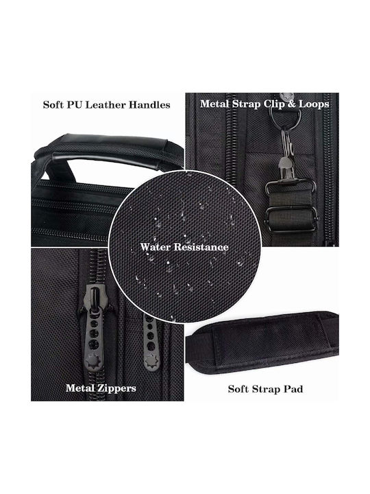Matein Ytonet Messenger Τσάντα Laptop Αδιάβροχη 18" σε Μαύρο χρώμα