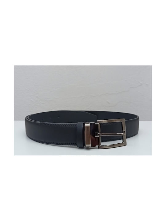 Venturi Men's Leather Belt Black