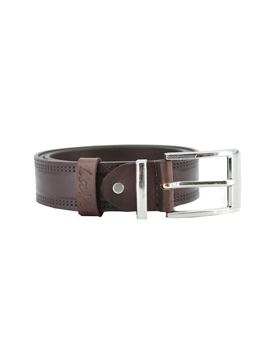 Δερμάτινα 100 Men's Leather Wide Belt Brown