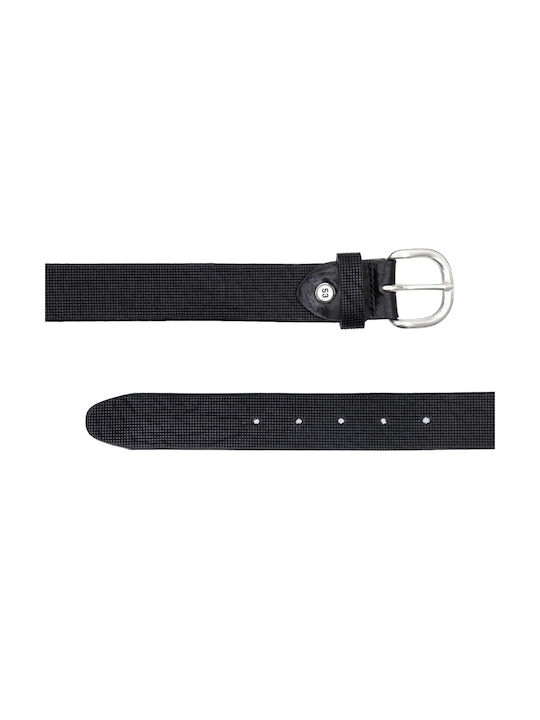 Minoronzoni 1953 Men's Leather Belt Black