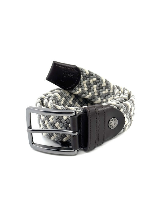 Legend Accessories Men's Knitted Leather Elastic Belt Multicolour